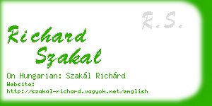 richard szakal business card