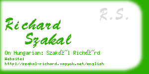 richard szakal business card